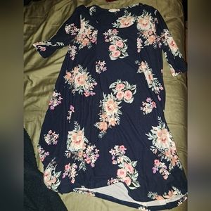 Floral Black dress (Large)